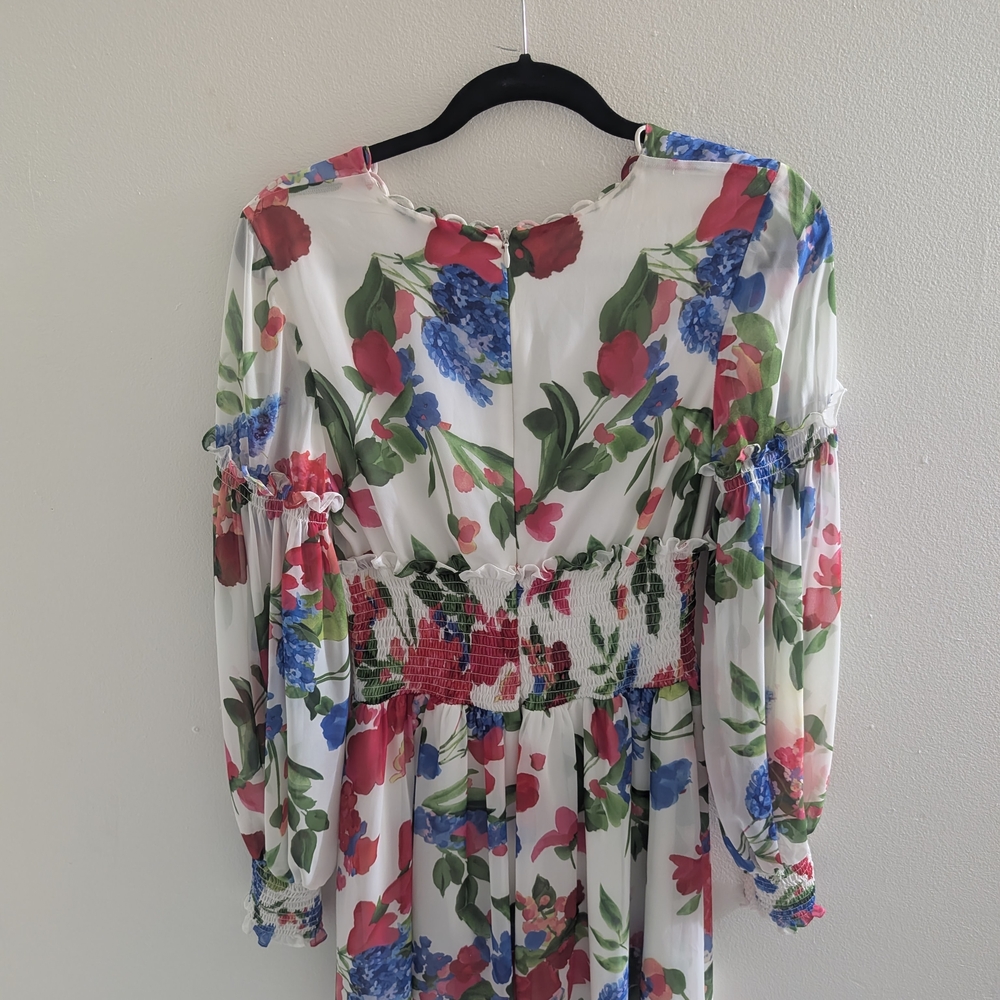 Marciano Multicolor Floral Long Sleeve Dress - Picture 10 of 15